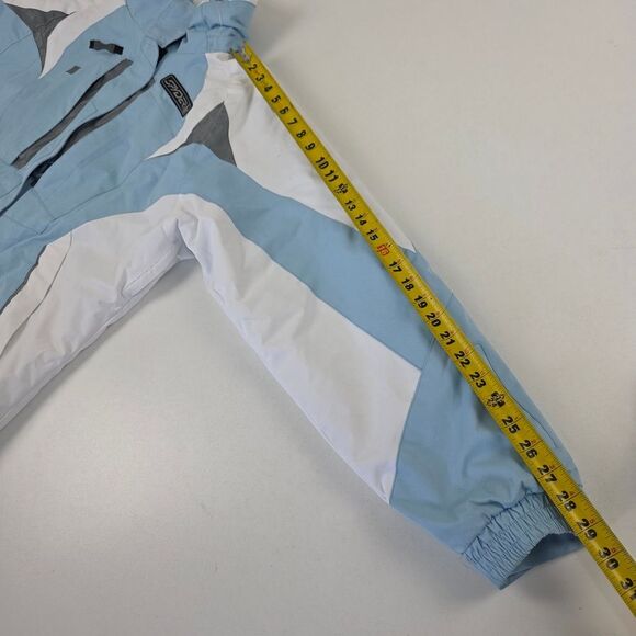 Women "Spyder" Powder Blue/white, Heavy Winter Snowboard Ski Full Zip Jacket 2XL - Picture 5 of 14